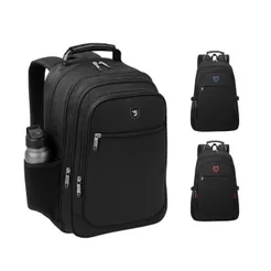 Mochila Profissional Grande Capacidade Preto Notebook Impermeável De Trabalho Escolar Universitária