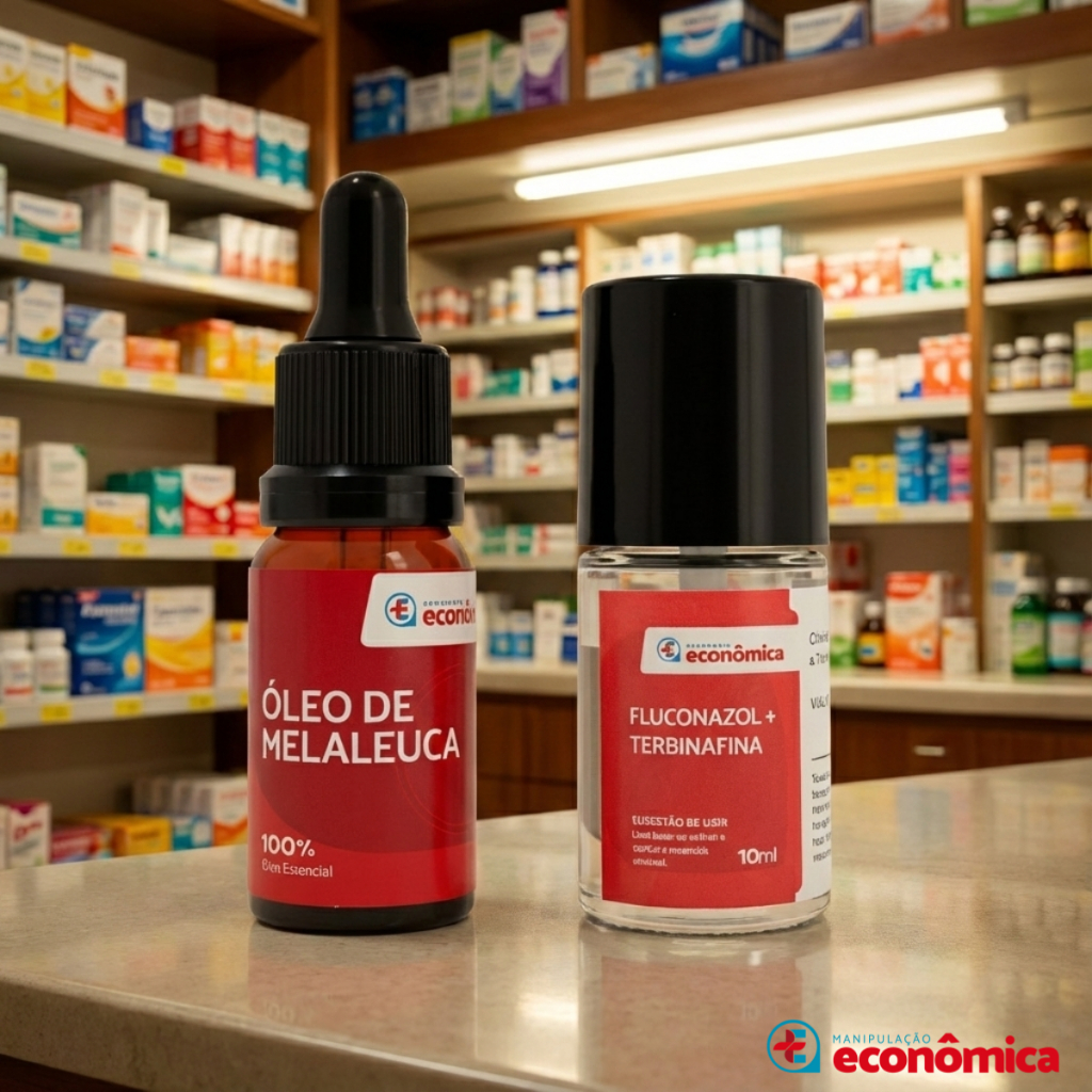 Kit Antifúngico Anti Micose  Esmalte Terbinafina + Fluconazol + Óleo de Melaleuca 100% Puro Antisséptico em Oferta na Shopee