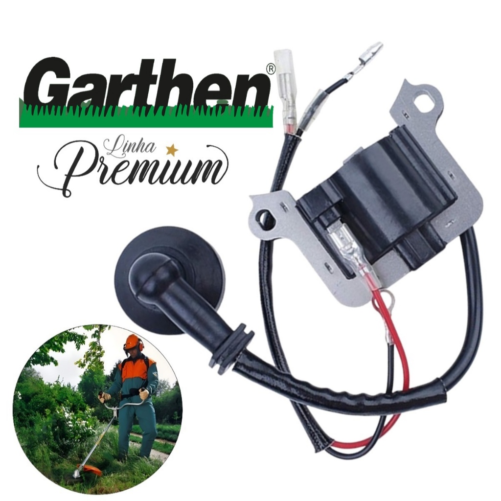 Bobina Módulo Ignição Roçadeira Gasolina Garthen Cg-430 Cg-450 Cg-520 Cg-550