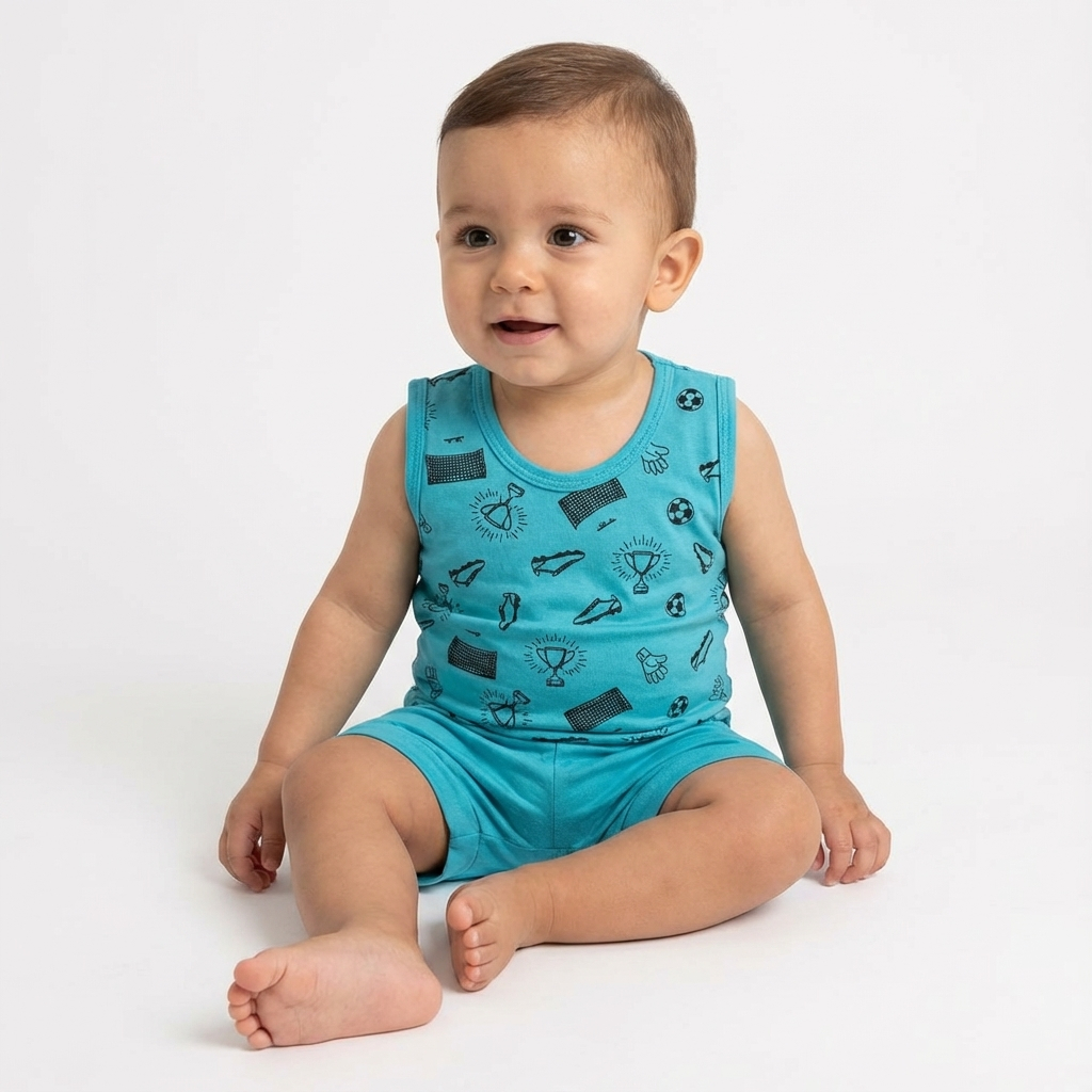 Conjunto Bebe Infantil Regata Short Menino Básico Super Confortável Lançamento
