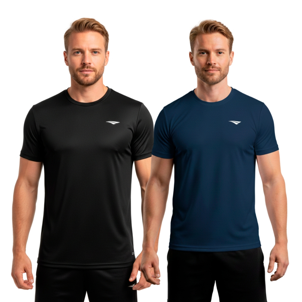 Kit 2 Camiseta Básica Masculina Fitness Dry Academia Sport Treino Academia