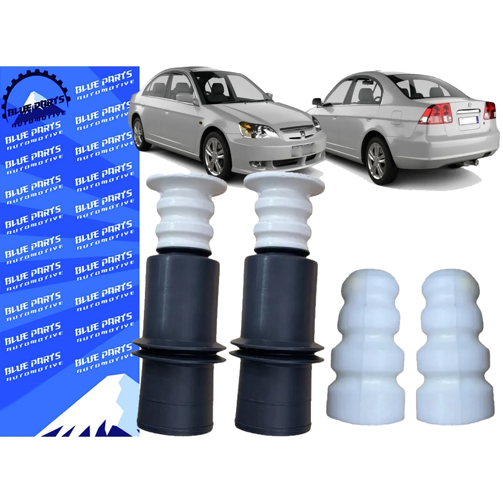 Batentes Amortecedor Dianteiro + Traseiro Honda Civic 2001 2002 2003 2004 2005 A 2006