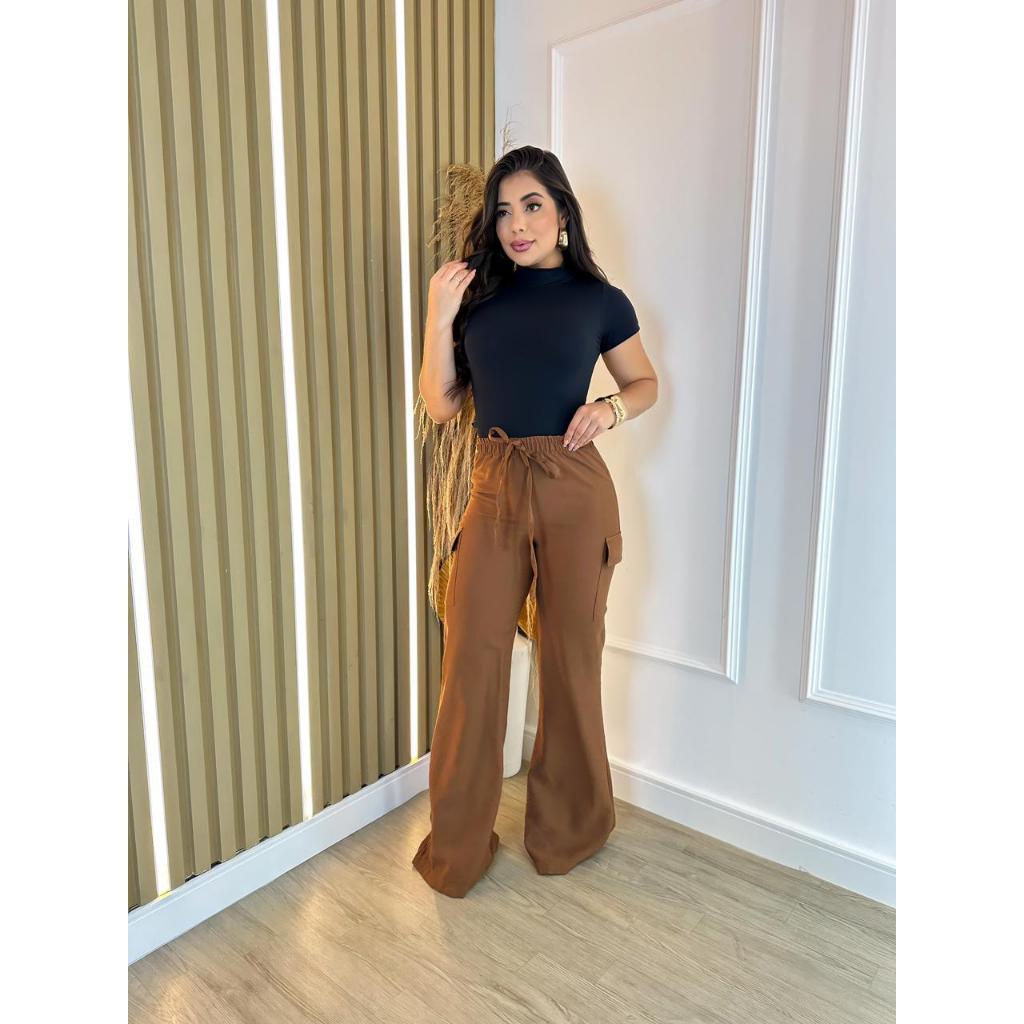 Calça Cargo Liocel com Elástico na Cintura