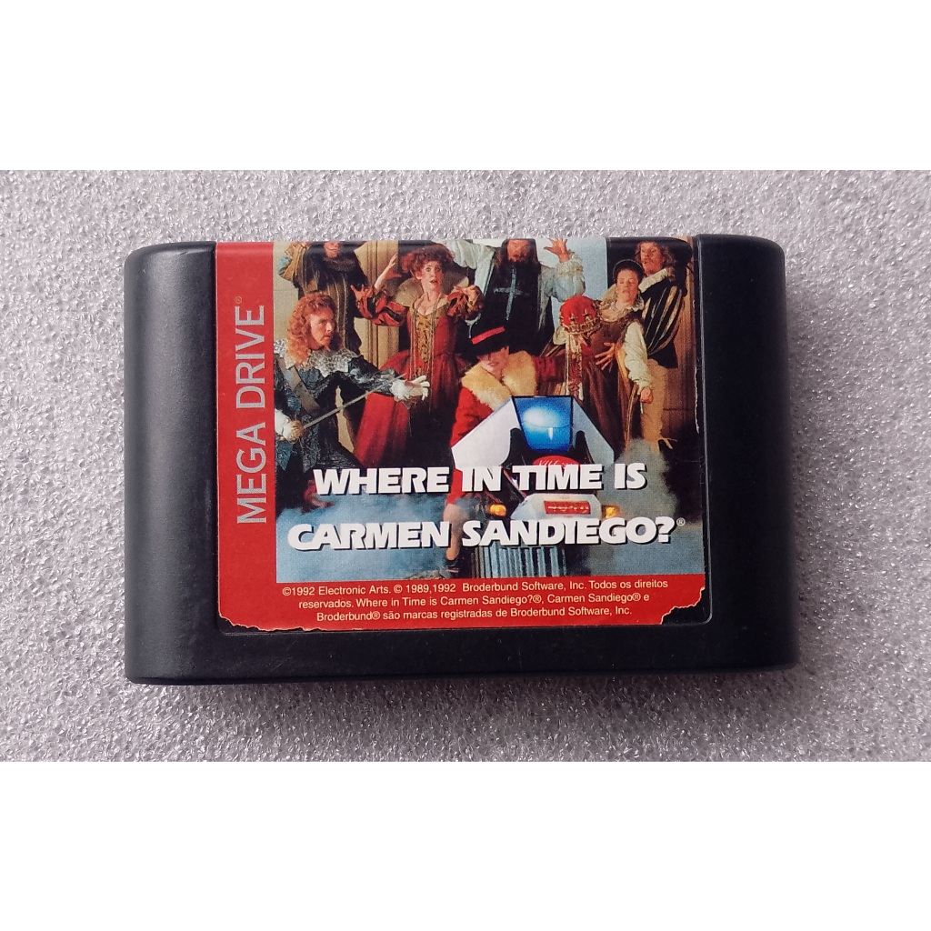 Where In Time Is Carmen Sandiego? Original TecToy para Mega Drive - Funcionando - Usado