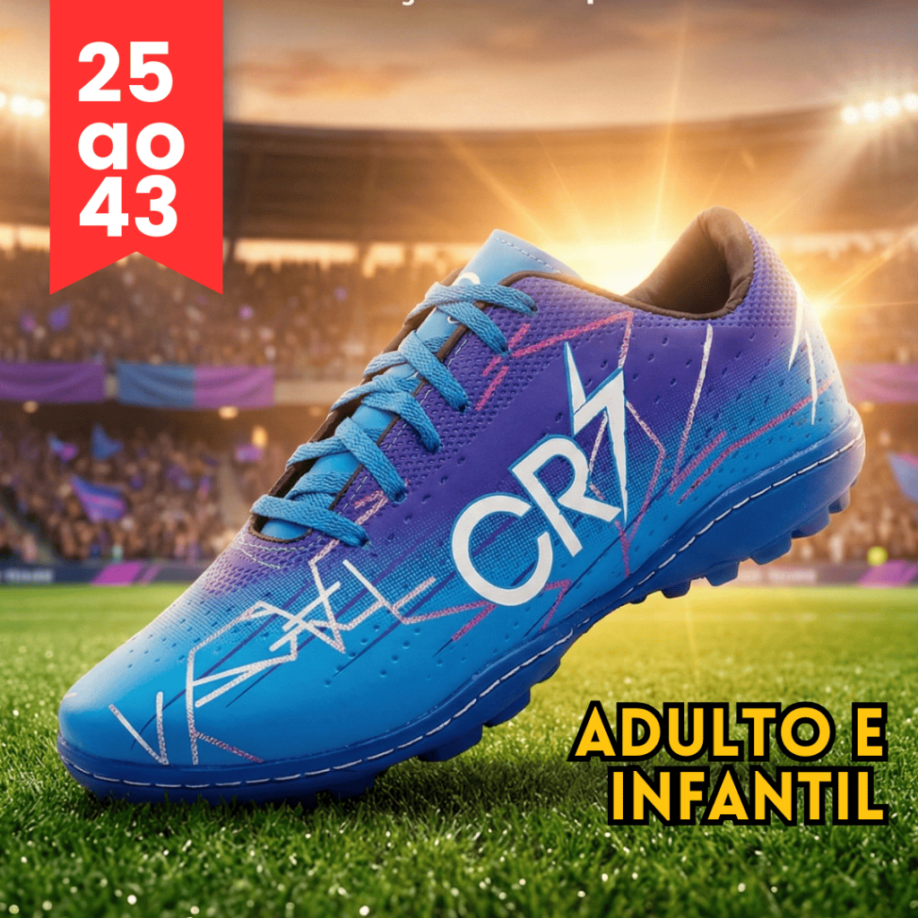 Chuteira Infantil Society Menino 26 ao 43 Bico Reforçado Solado Costurado Antiderrapante