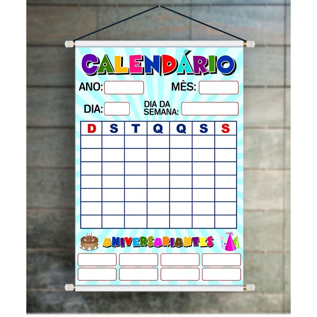BANNER ARTE PRONTA CALENDÁRIO ANIVERSARIANTES em Oferta na Shopee