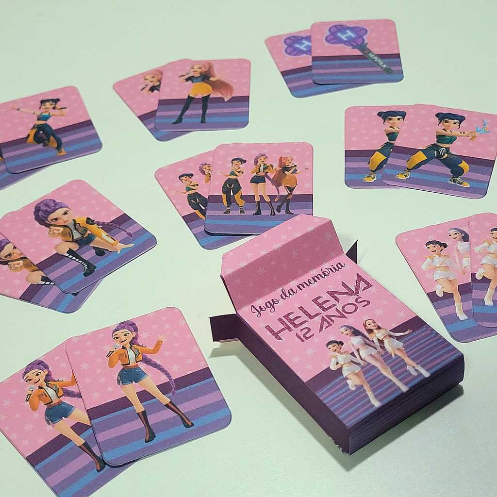 JOGO DA MEMÓRIA PERSONALIZADO GUERREIRAS DO K-POP/LEMBRANCINHA PERSONALIZADA/ANIVERSÁRIO