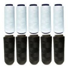 5 Linha de Costura  Branco e Preto - 120 Poliester 2000 Jds - Para Reta em Oferta na Shopee