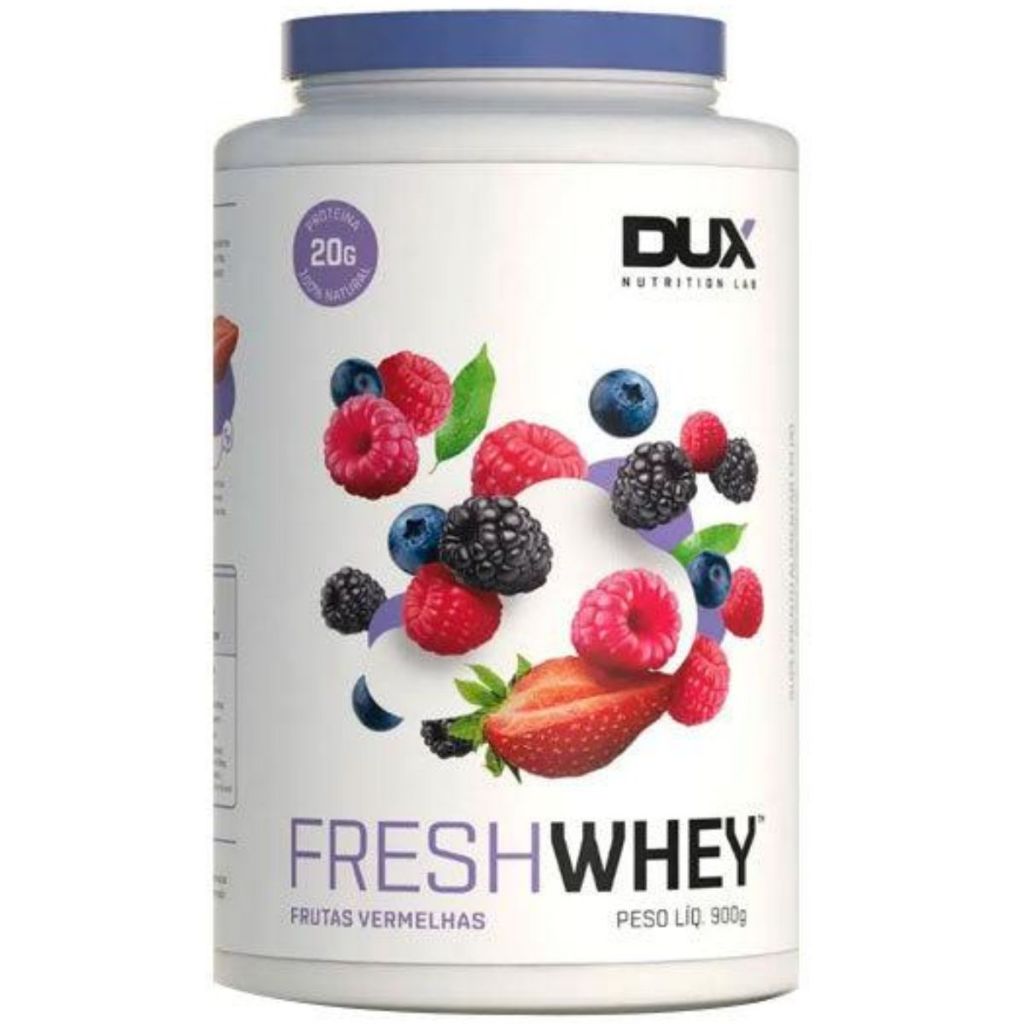 Proteína Fresh Whey Ingredientes Naturais Stévia Dux 900g
