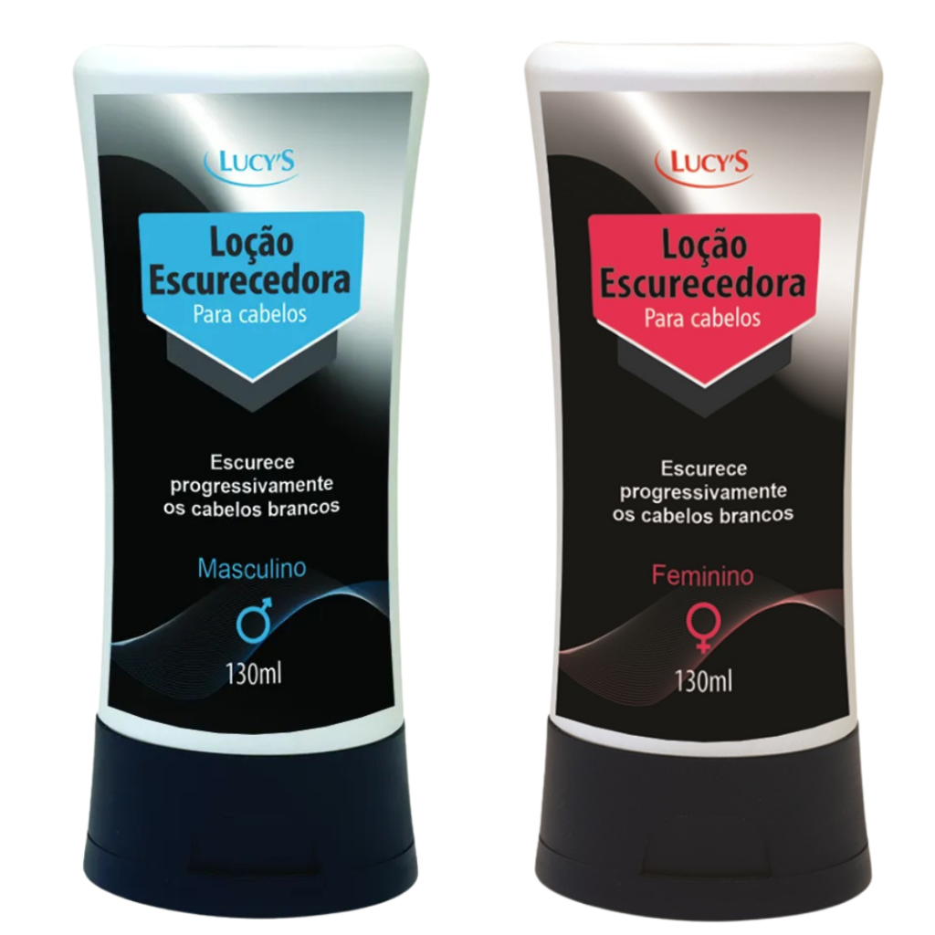 Kit Lucy's: Loção Escurecedora Para Cabelos Preto 130ml + Loção Escurecedora Para Cabelos Preto 130ml