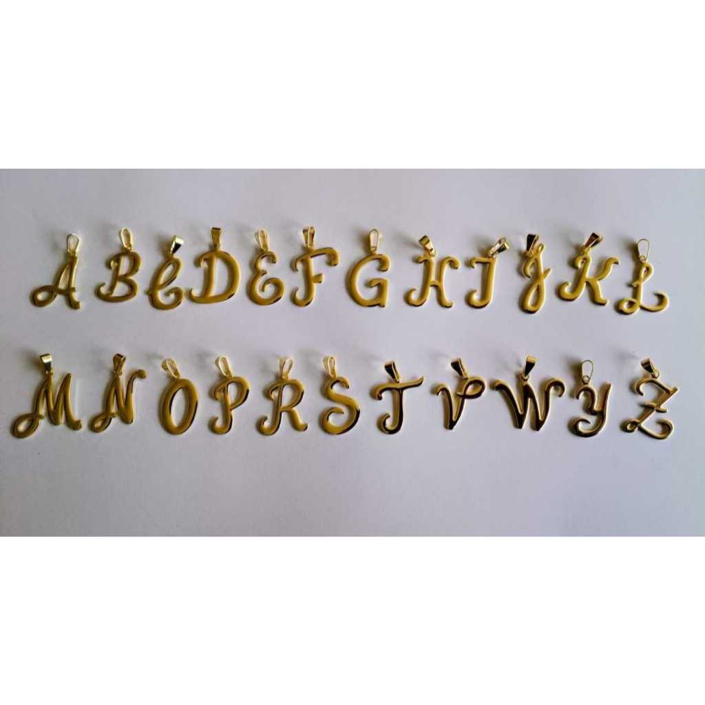 Colar de Letra Cursiva Elegante, Inicial do Nome Personalizado, Banho de Ouro 18K e Prateado — imagem 2 de 2