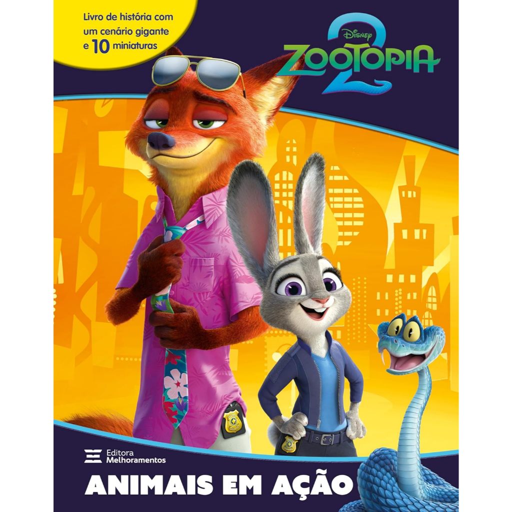 Livro com 10 Miniaturas Zootopia 2 - Animais em Acao em Oferta na Shopee