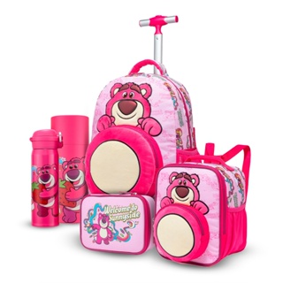 Kit Mochila Infantil Rodinha Lancheira Estojo Garrafa Lotso Toy Story Disney em Oferta na Shopee