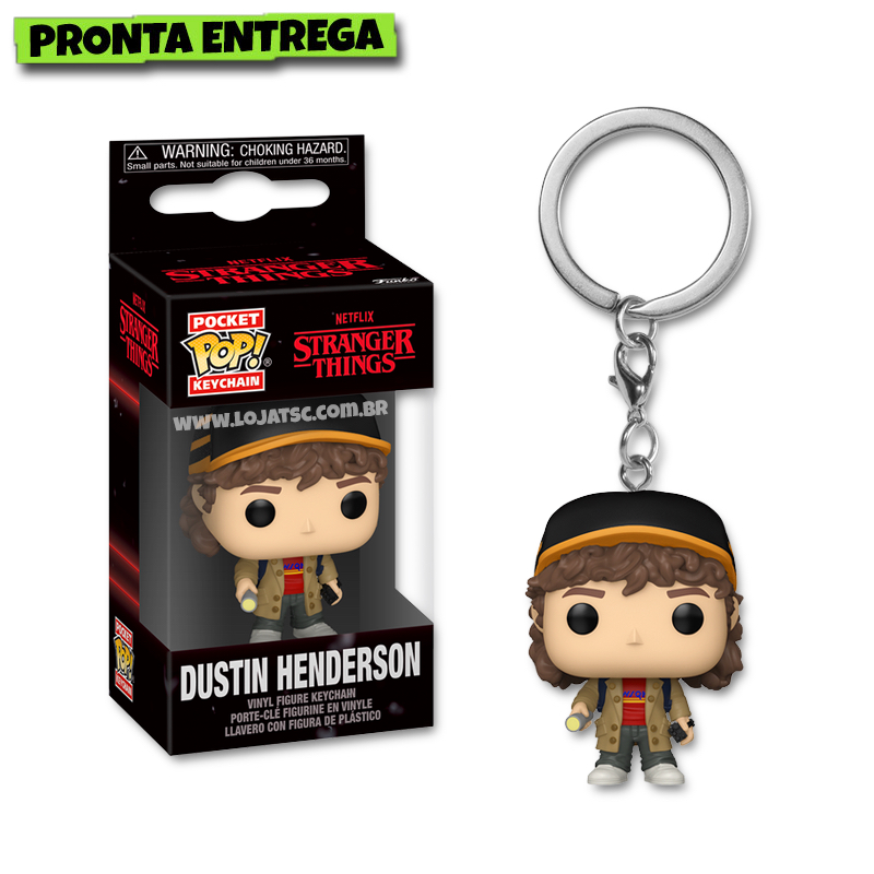 Funko Pop Chaveiro Stranger Things 5 - Dustin Henderson