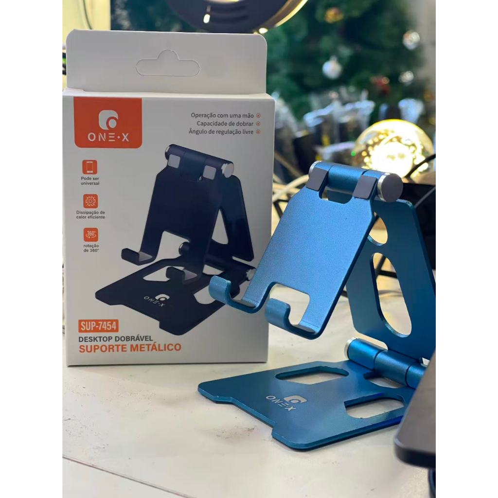 Suporte de mesa para celular ONEX, feito de liga de alumínio.SUP-7454