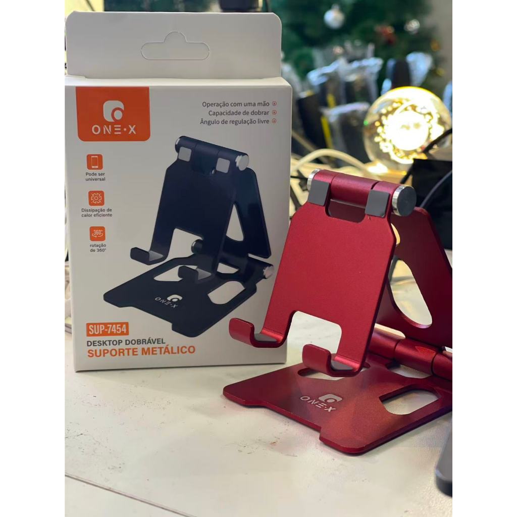 Suporte de mesa para celular ONEX, feito de liga de alumínio.SUP-7454