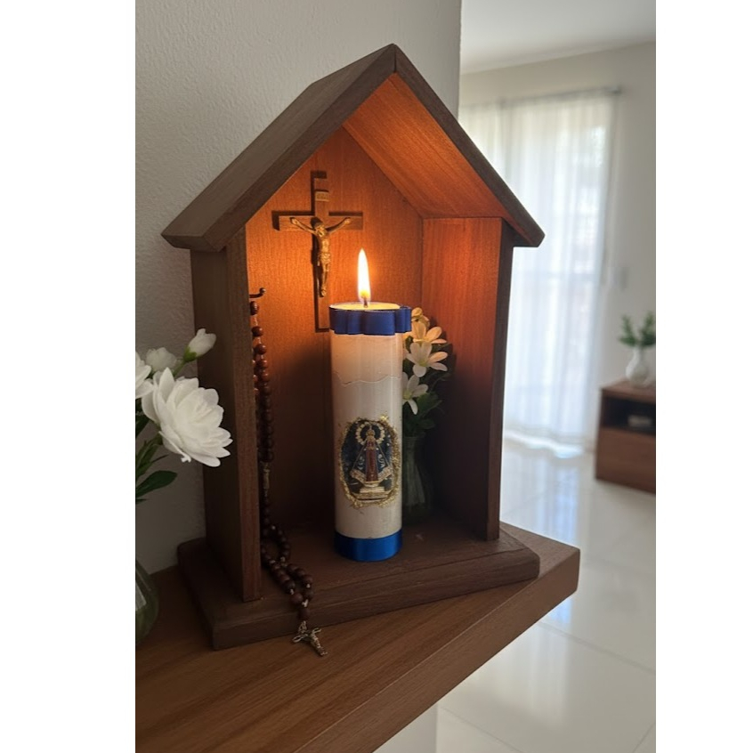 Vela Santuário Perfumada Gruta Nossa Senhora Aparecida Presépio Ostensório Natal
