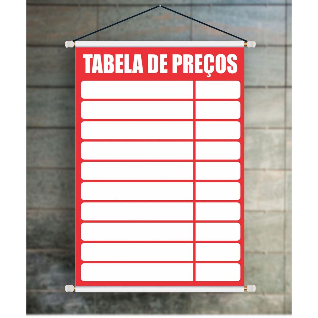 BANNER ARTE PRONTA - TABELA DE PREÇOS