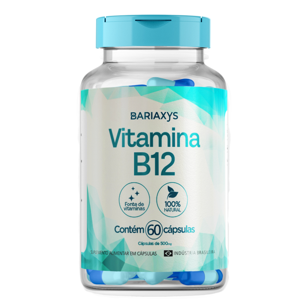 Vitamina B12 Bariátrica ⚡️ Energia e Foco Total Pós-Cirurgia! 💊 60 Cápsulas - 500mg