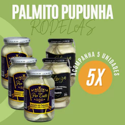 Kit 5 Palmito Pupunha Em Rodela 300g Em Conserva Selenza Premium
