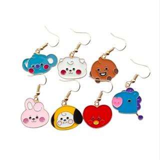 Brincos BT21/Pingentes/BTS/Koya/RJ/SHooky/Mang/Chimmy/Tata/Cooky/RM/Jin/Suga/V/Jimim/Jungkook/JHope/Taehyung/ARMY/Kpop em Oferta na Shopee