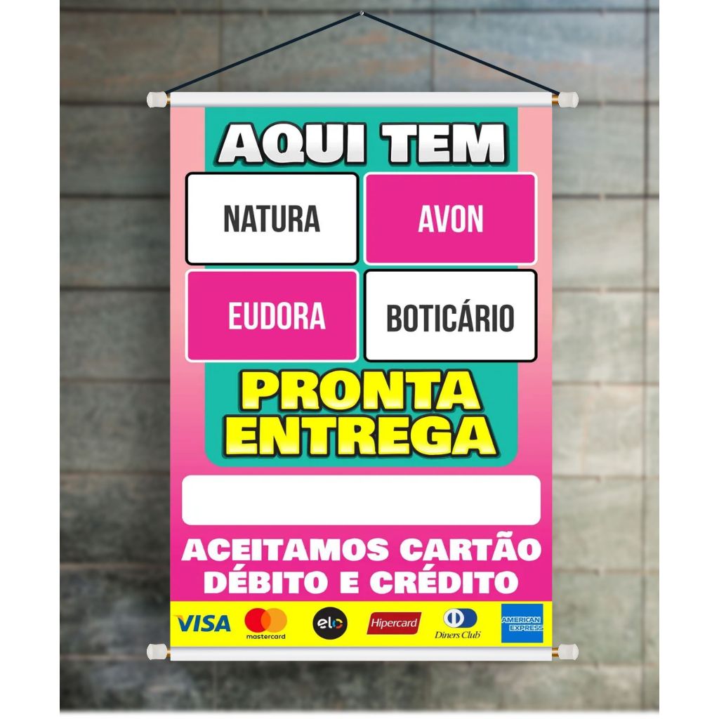 BANNER ARTE PRONTA - AQUI TEM COSMÉTICOS — imagem 2 de 2