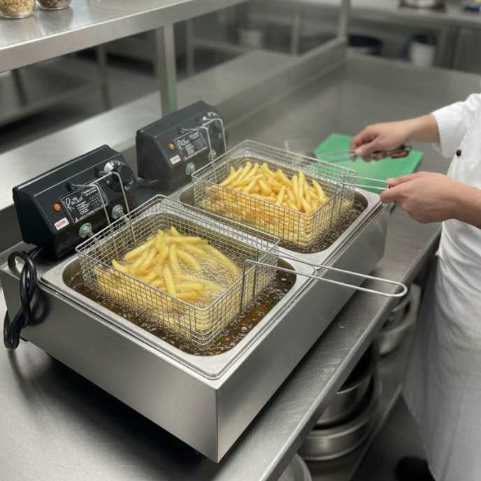 Fritadeira Elétrica Industrial 10L-Eficiência e Qualidade para sua cozinha