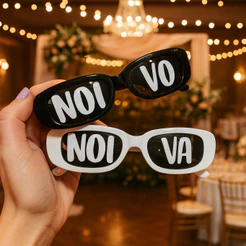 Kit 2 Óculos De Sol Retro, clássico: Noivo e Noiva | Casamento, Festa, Baile, Comemoração, pré-wedding