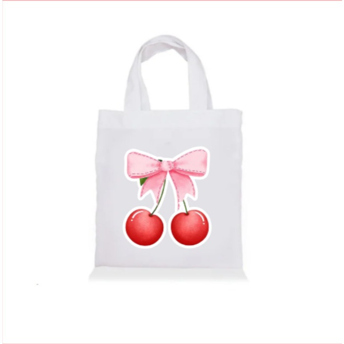 Sacolinha Ecobag Personalizada CEREJINHA | Saquinho Surpresa | Lembrancinha Infantil