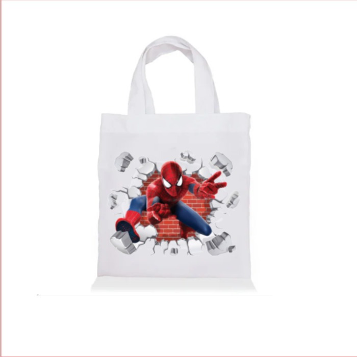 Sacolinha Ecobag Personalizada HOMEN ARANHA | Saquinho Surpresa | Lembrancinha Infantil