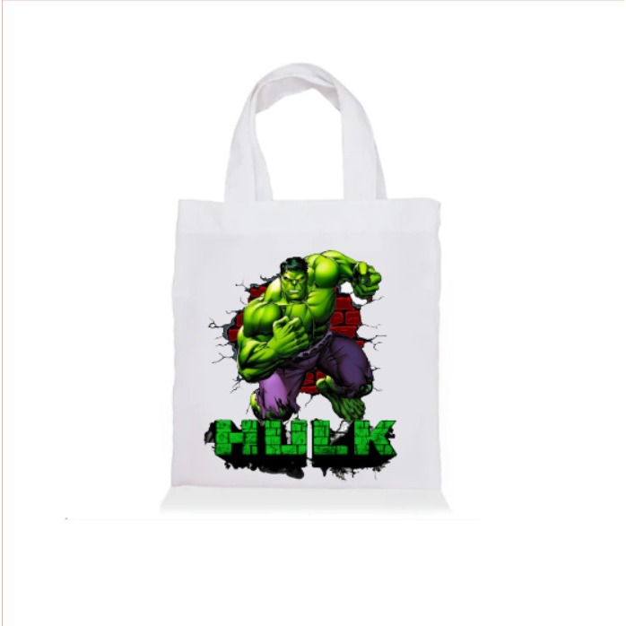Sacolinha Ecobag Personalizada INCRIVEL HULK | Saquinho Surpresa | Lembrancinha Infantil