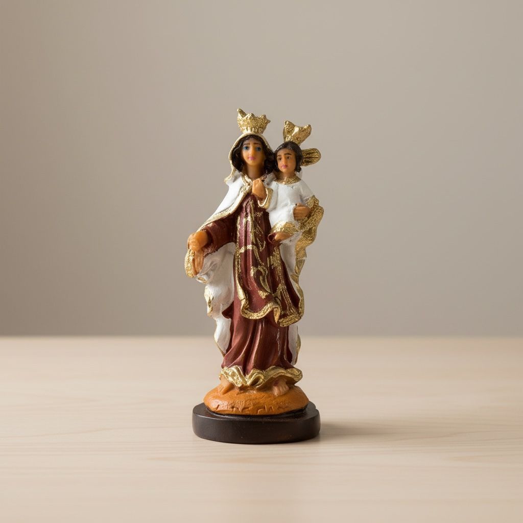 Imagem Nossa Senhora do Carmo Resina Nobre 7cm em Oferta na Shopee