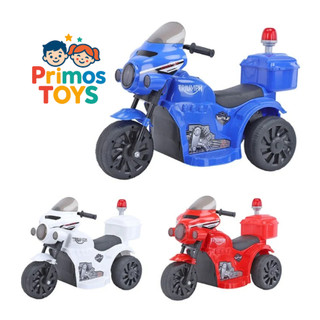 Moto Elétrica Infantil Polícia 6V c/ Luzes Sirene e Baú - Patrulha Aventura e Diversão Realista!