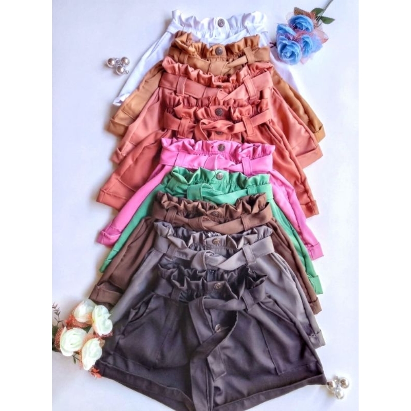 Short Laço Alfaiataria Com Zíper Queridinho Shortinho Bolso Feminino Top em Oferta na Shopee