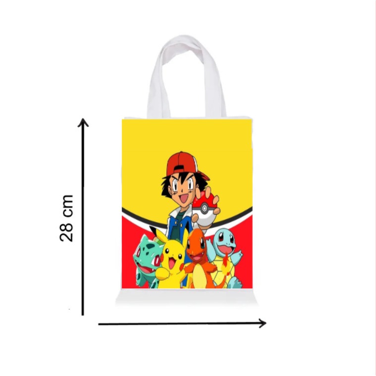 Sacolinha Ecobag Personalizada POKÉMON | Saquinho Surpresa | Lembrancinha Infantil