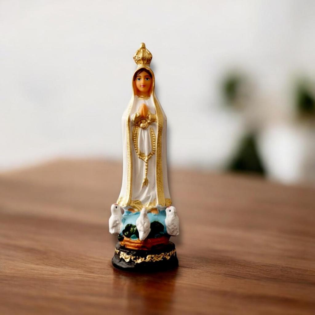 Imagem Nossa Senhora Fatima Resina 7cm em Oferta na Shopee