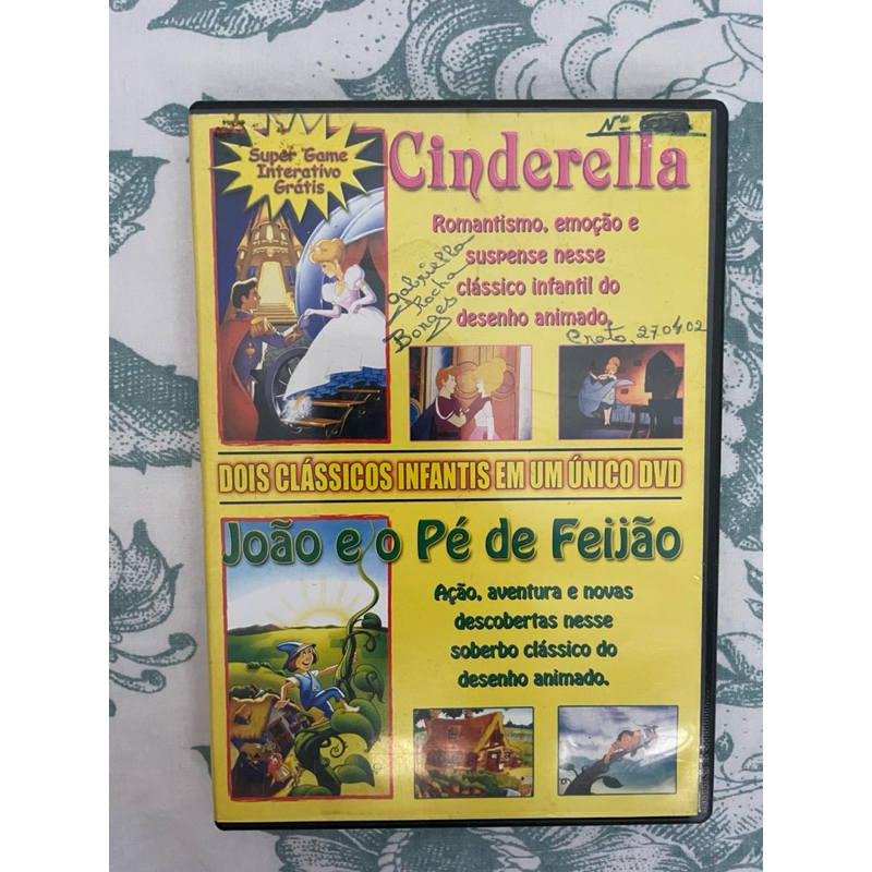 dvd Cinderela e João e o pé de feijão
