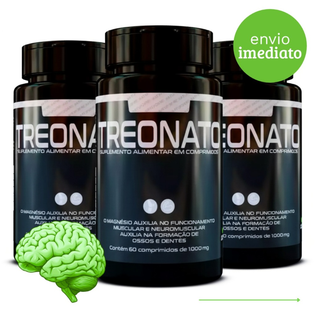 Magnésio L-Treonato 1000mg 60 Comprimidos Foco Total Treonina Original-Envio imediato
