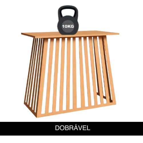 Mesa Ripada Geométrica Dobrável MDF Cru 90x85x50 cm Decoração Festa Aniversário Casamento em Oferta na Shopee