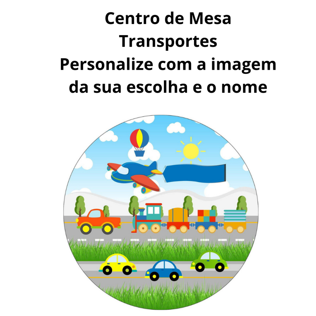 Centro de Mesa Meios de Transportes Lembrancinhas em MDF Personalizado Festa Aniversário Evento