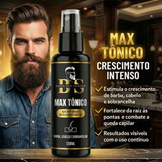 Tônico Crescimento MAX Capilar, Barba e Sobrancelha - Barba dos Sonhos em Oferta na Shopee