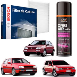 Filtro Ar Condicionado Cabine Bosch GOLF 1.6 1.8 2.0 1994 1995 1996 1997 1998 a 2007 + Higienizador