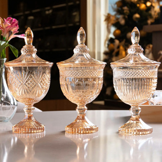 Bomboniere Ambar Potiche Cristal Ambar com Pé Lyor Santorini Brandon Dublin em Oferta na Shopee