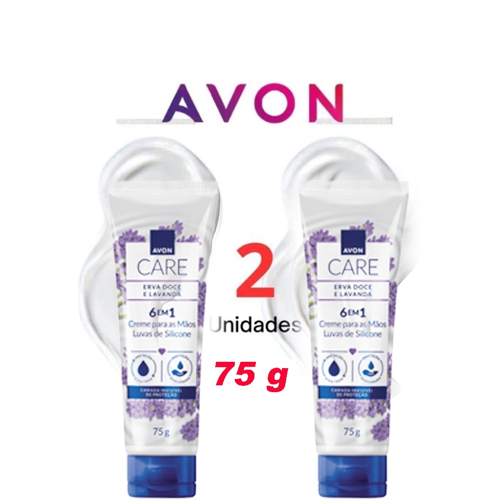 Kit 2 Creme de Mãos Luva de Silicone 75g 6x1 - Avon Care opções para Escolher presente Natal y26