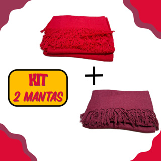 Kit 2 Mantas para Sofa em 100% Algodao Cores Variadas 210cm x 120cm em Oferta na Shopee