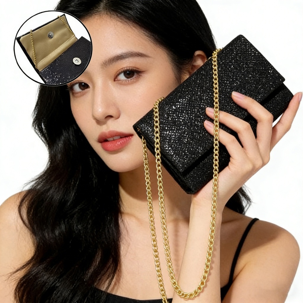 Bolsa Elegante Feminina de Ombro para Noite Nupcial, Casamento, Festa e Baile - Envelope e Estilingue para Namoro em Oferta na Shopee