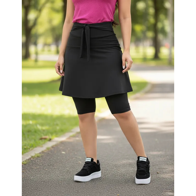 Short Saia Fitness Moda Evangélica Modesto Legging Caminhada Academia