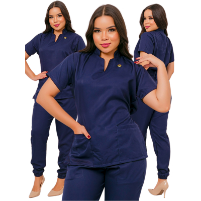 Conjunto Pijama Cirúrgico Scrubs Feminino Uniforme Premium Gabardine em Oferta na Shopee