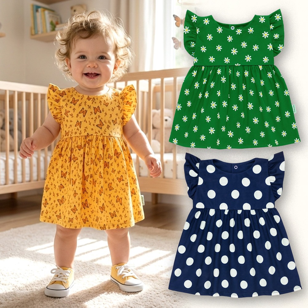 Vestido de Calor Estampado para Bebês até 12 meses