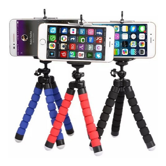 Tripé Mini Flexível Celular Universal Articulado Suporte Portátil Ajustável